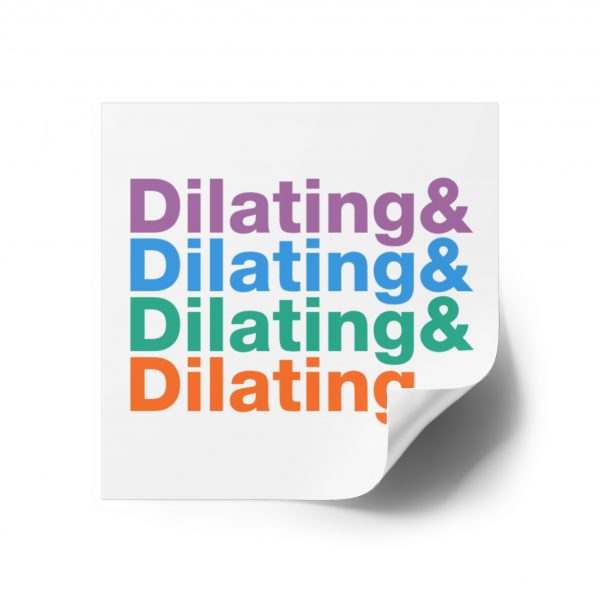 Dilating Helvetica Ampersand White Vinyl Sticker - Image 6