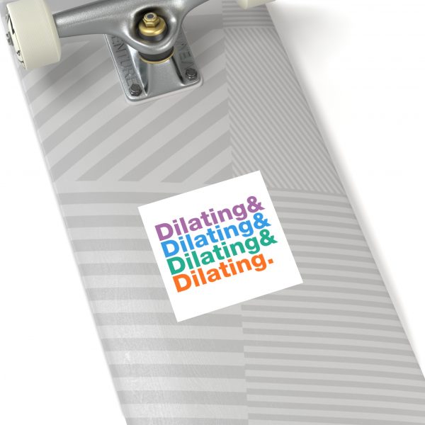 Dilating Helvetica Ampersand White Vinyl Sticker - Image 8