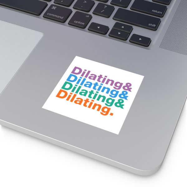 Dilating Helvetica Ampersand White Vinyl Sticker - Image 7
