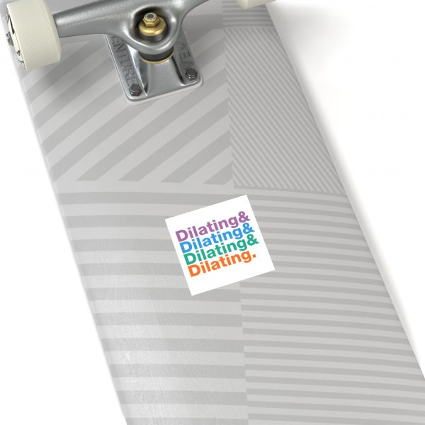 Dilating Helvetica Ampersand White Vinyl Sticker - Image 4