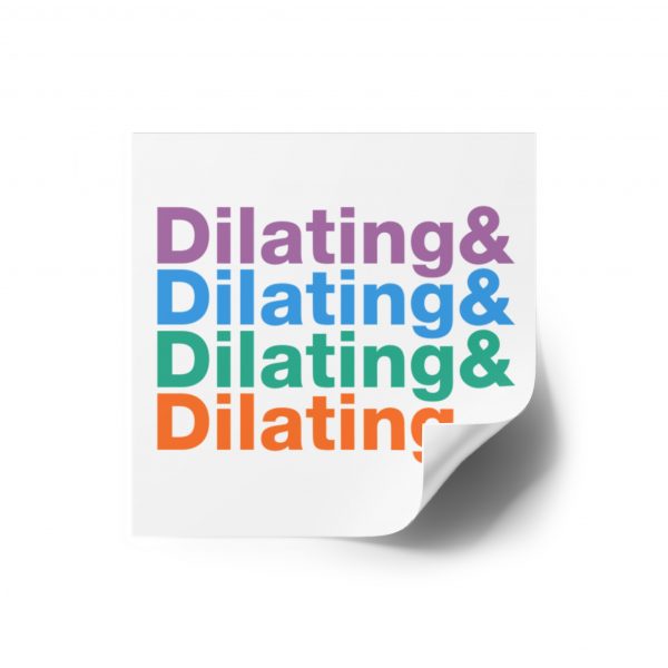Dilating Helvetica Ampersand White Vinyl Sticker - Image 2
