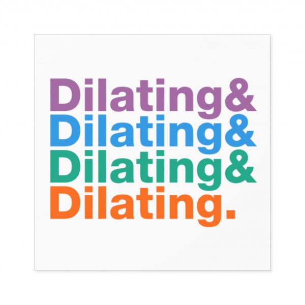 Dilating Helvetica Ampersand White Vinyl Sticker