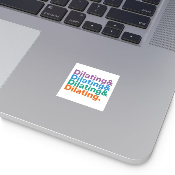 Dilating Helvetica Ampersand White Vinyl Sticker - Image 3