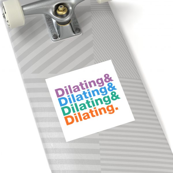 Dilating Helvetica Ampersand White Vinyl Sticker - Image 12