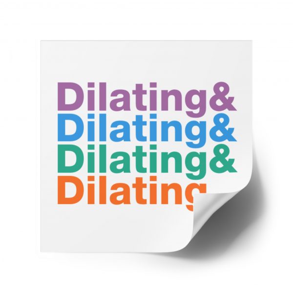 Dilating Helvetica Ampersand White Vinyl Sticker - Image 10