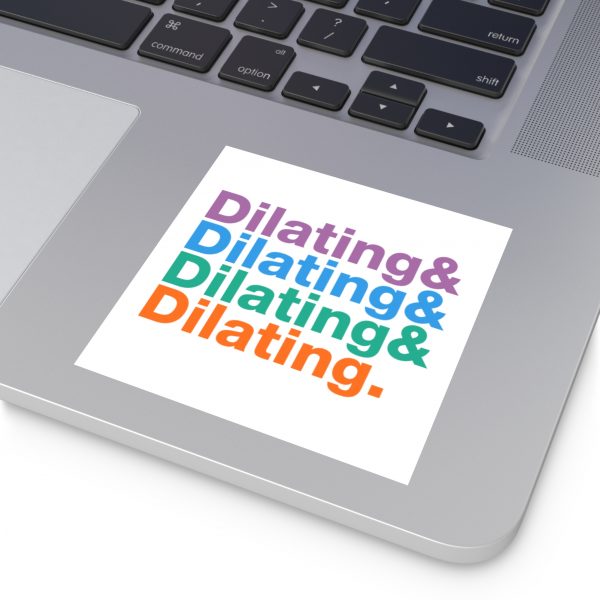 Dilating Helvetica Ampersand White Vinyl Sticker - Image 11