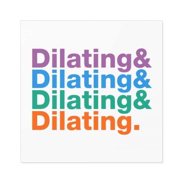 Dilating Helvetica Ampersand White Vinyl Sticker - Image 9