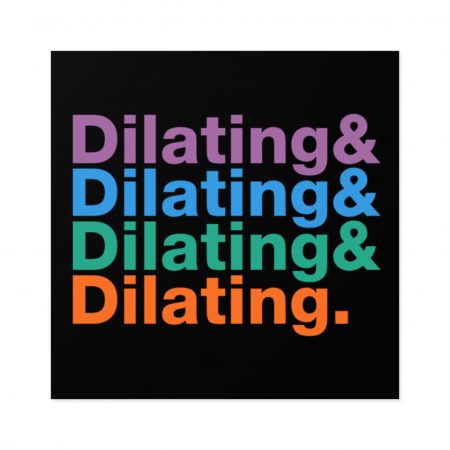 Dilating Helvetica Ampersand Black Vinyl Sticker