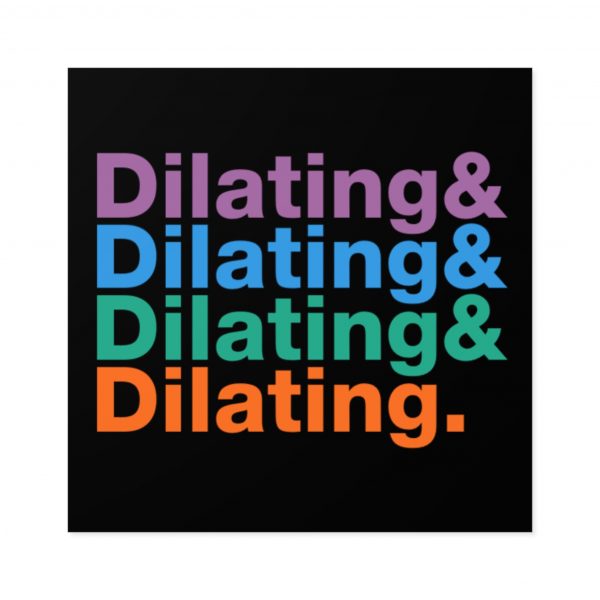 Dilating Helvetica Ampersand Black Vinyl Sticker